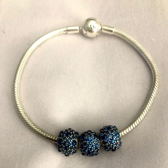 Pandora Jewelry - Pandora Blue Droplets Bead Charms